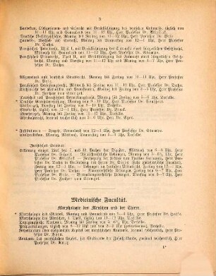 Verzeichnis der Vorlesungen an der Schlesischen Friedrich-Wilhelms-Universität zu Breslau. 1889/90, WS