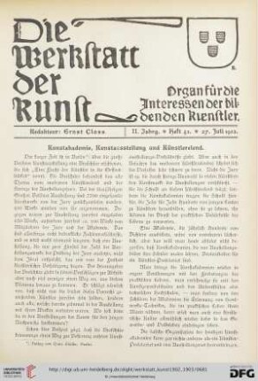2: Kunstakademie, Kunstausstellung und Künstlerelend