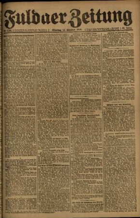 Ausgabe vom Montag, den 13. Oktober 1919.