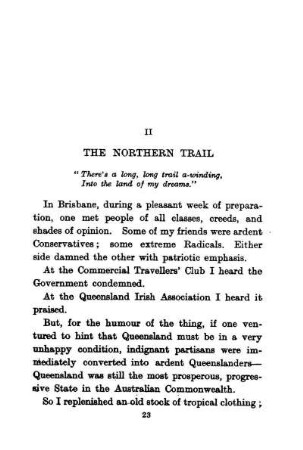 II THE NORTHERN TRAIL