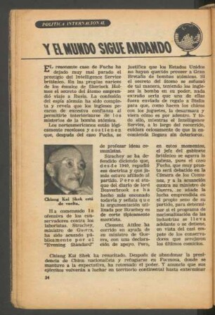 Y el mundo sigue andando : Política internacional