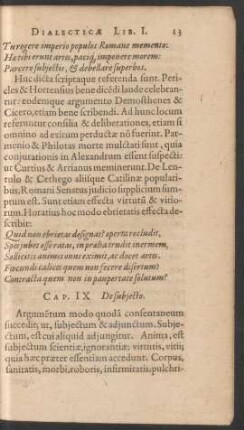 Cap. IX. De subiecto.