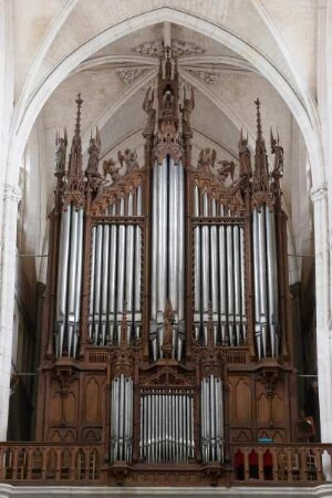 Frankreich. Pays de la Loire. Vendee. Lucon. Kathedrale Notre Dame de Lucon. Orgel von Cavaille Coll