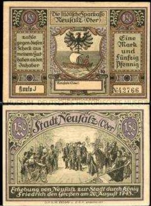 Neusalz, Notgeldserie, 1,50 Mark