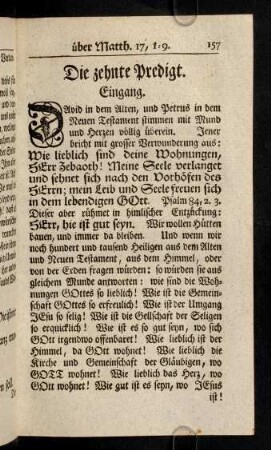 157-179, Die zehnte Predigt