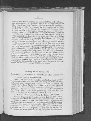 Sitzung am 22. Januar 1907.