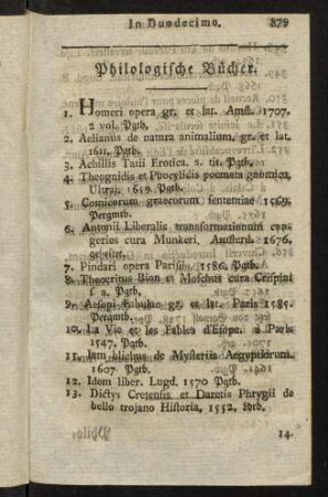 879-885, Philologische Bücher.