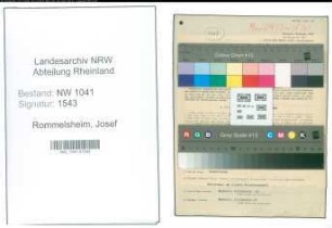 Entnazifizierung Josef Rommelsheim , geb. 07.01.1895 (Bankleiter)