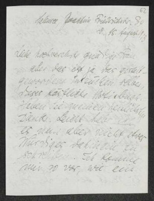 Brief von Oskar Loerke an Margarete Hauptmann