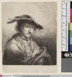 [Junger Mann mit Federmütze; The young man wearing a plumed cap; Homme à la toque]