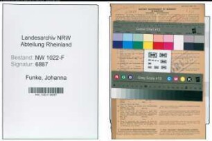 Entnazifizierung Johanna Funke , geb. 26.06.1902 (Lehrerin)