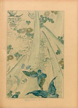 [Modèle de décor. - Papillons et fleurs]