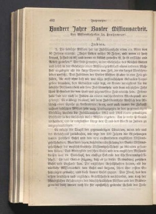 Hundert Jahre Basler Missionsarbeit