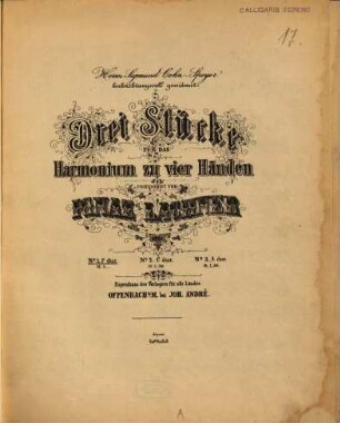 Drei Stücke für das Harmonium zu vier Händen : op. 61, 1. F-Dur