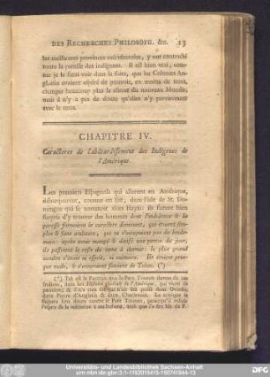 Chapitre IV. Caracteres de l'abâtardissement des Indigenes de l'Amérique.