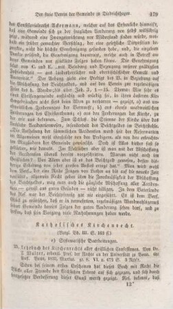 179-181 "Lehrbuch des Kirchenrechts aller christlichen Confessionen" von F. Walter