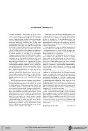 Vorwort der Verfasserin