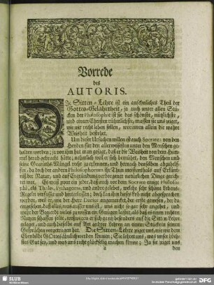 Vorrede des Autoris