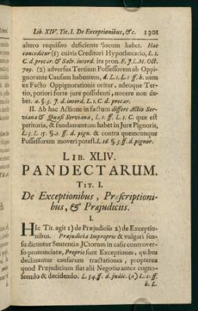 1301-1358, Lib. XLIV. Pandectarum