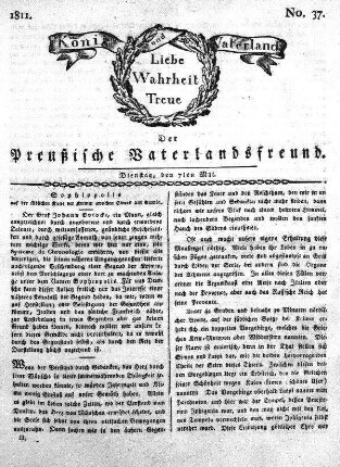 No. 37., vom 7ten Mai