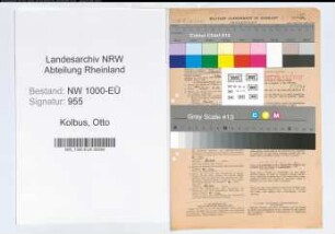 Entnazifizierung Otto Kolbus, geb. 07.12.1895 (Verw.Inspektor)
