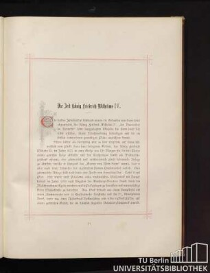 Die Zeit König Friedrich Wilhelms IV.