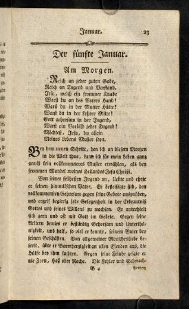23-34, Der fuenfte Januar. - Der siebte Januar.