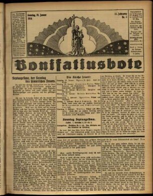 Ausgabe vom Sonntag, den 28. Januar 1934.
