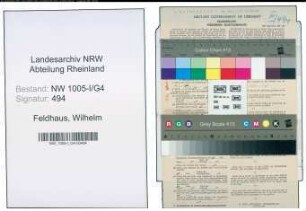 Entnazifizierung Wilhelm Feldhaus , geb. 02.02.1898 (Beamter)