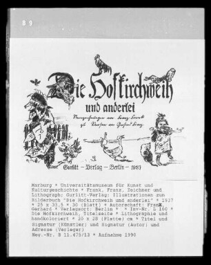 Illustrationen zum Bilderbuch "Die Hofkirchweih und anderlei" — Die Hofkirchweih, Titelseite