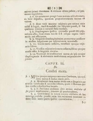 Cap. III. De Cerebri motu