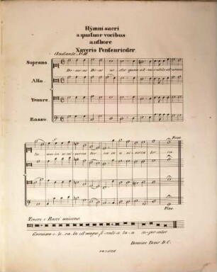 Hymni sacri : ad 4 vocibus cantant, 3. Domine Deus noster. - Pl.-Nr. F & S 735. - 7 S.