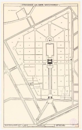 Friedhof am Seelhorst, Hannover: Grundriss 1:2500