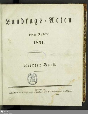 1830/31,4: Landtags-Acten : vom Jahre ...