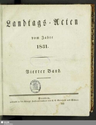 1830/31,4: Landtags-Acten : vom Jahre ...