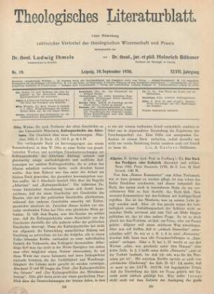 290-291 [Rezension] Allgeier, Arthur, Das Buch des Predigers oder Koheleth
