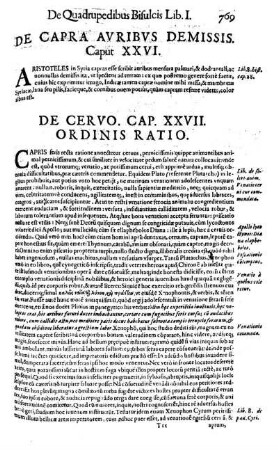 De Capra Auribus Demissis. Caput XXVI.