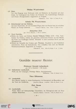 Gemälde neuerer Meister (Nr. 132-204a)