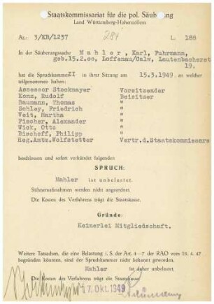 Mahler, Karl