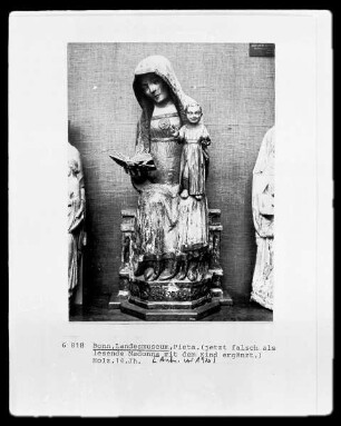 Thronende Madonna (ursprünglich Pietà, falsch als lesende Madonna ergänzt)