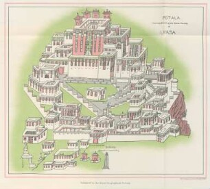 Potala. The residence of the Dalei Lama at Lhasa