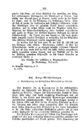 Kurze Mittheilungen : [II. Akademien und Universitäten]