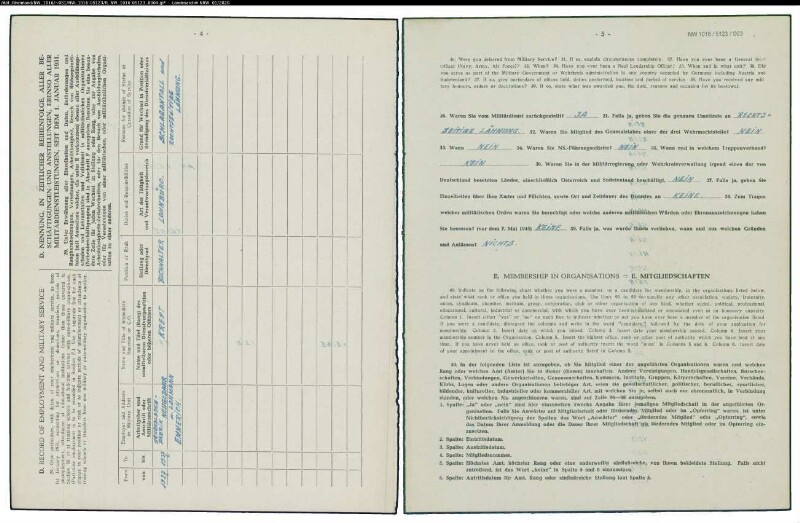 Entnazifizierung Alexander Mau , geb. 16.04.1878 ()