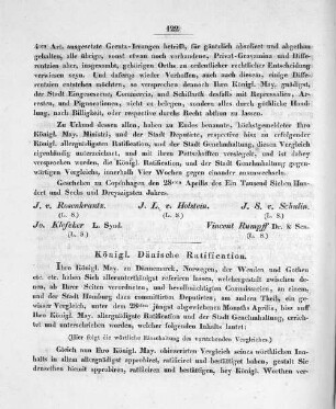 Königl. Dänische Ratification.