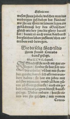 Wie die selig Mechtilldis ihrem freund Conrado danck gesagt. Das XXVII. Capitel.