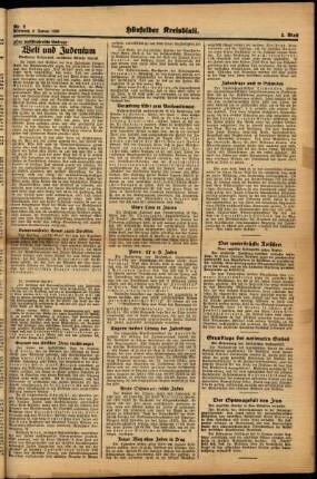 Zweite Ausgabe vom Mittwoch, den 04. Januar 1939.