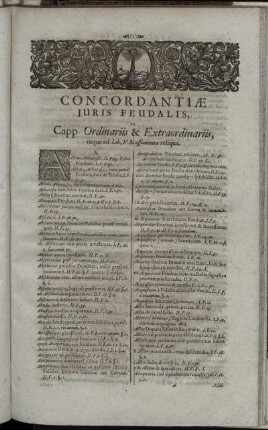 Capp. Ordinariis & Extraordinariis, usque ad Lib. V. & assumenta reliqua.