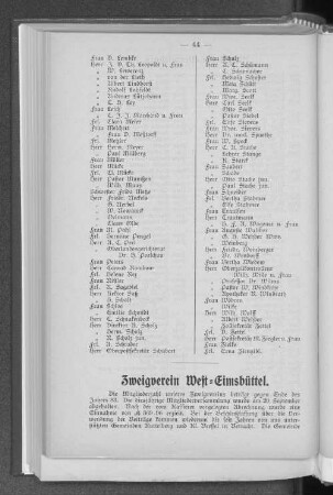 Zweigverein West=Eimsbüttel.