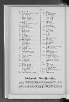 Zweigverein West=Eimsbüttel.
