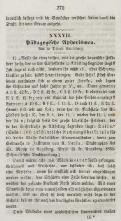 275-282 Pädagogische Aphorismen